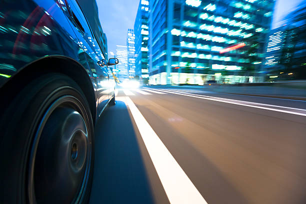 istock Driving in the sunset city. 452232091