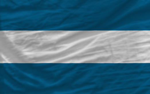complete national flag of el salvador covers whole frame, waved, crunched and very natural looking. It is perfect for background