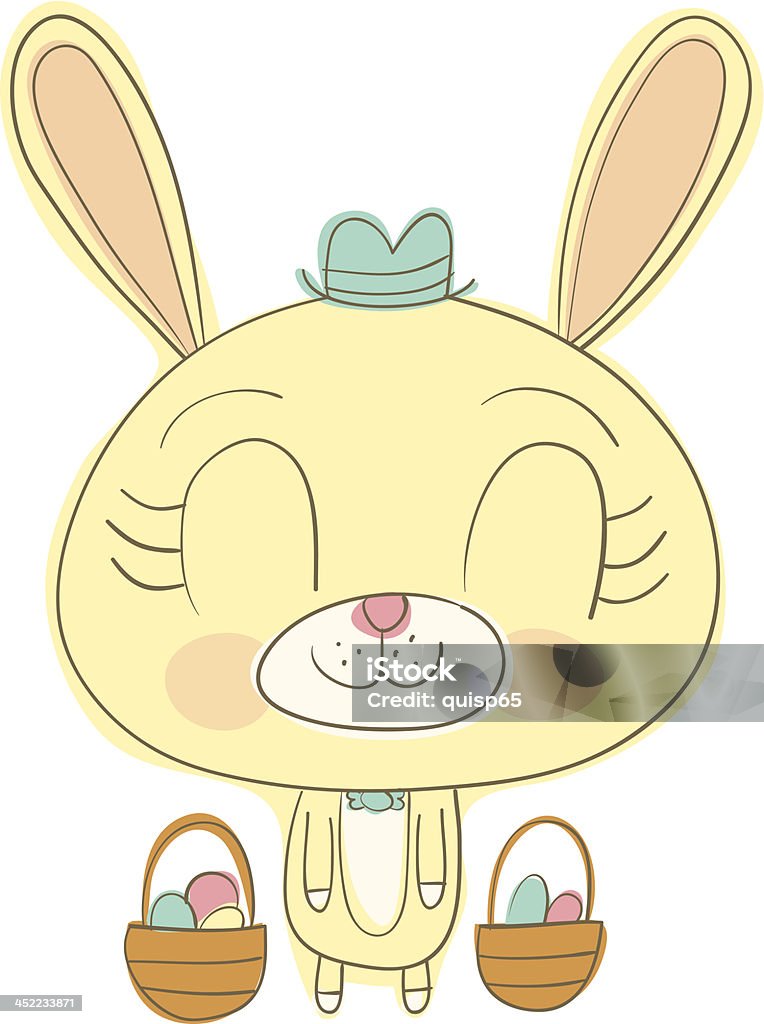 Easter Bunny Doodle Bow Tie stock vector