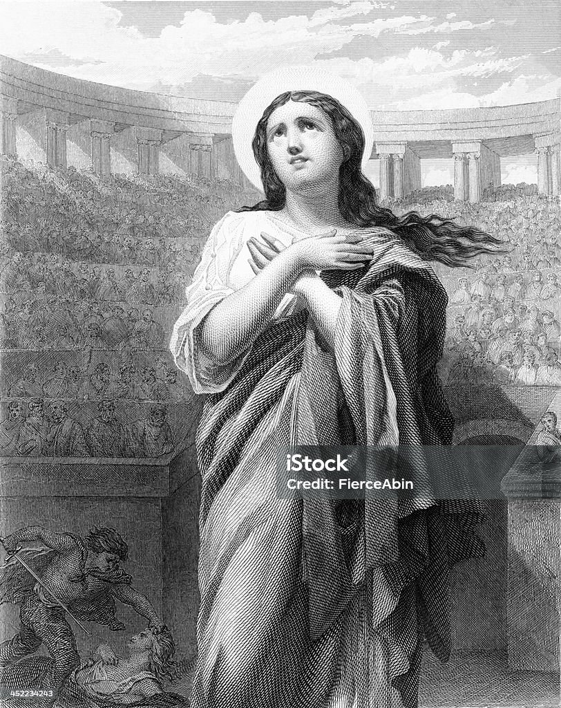 St. Felicitas de Roma-antigüedades de grabado - Ilustración de stock de Santo libre de derechos