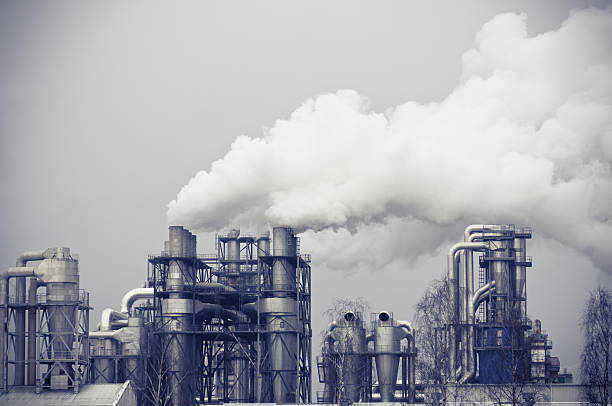 istock smoke pollution produced by a large factory 452234565