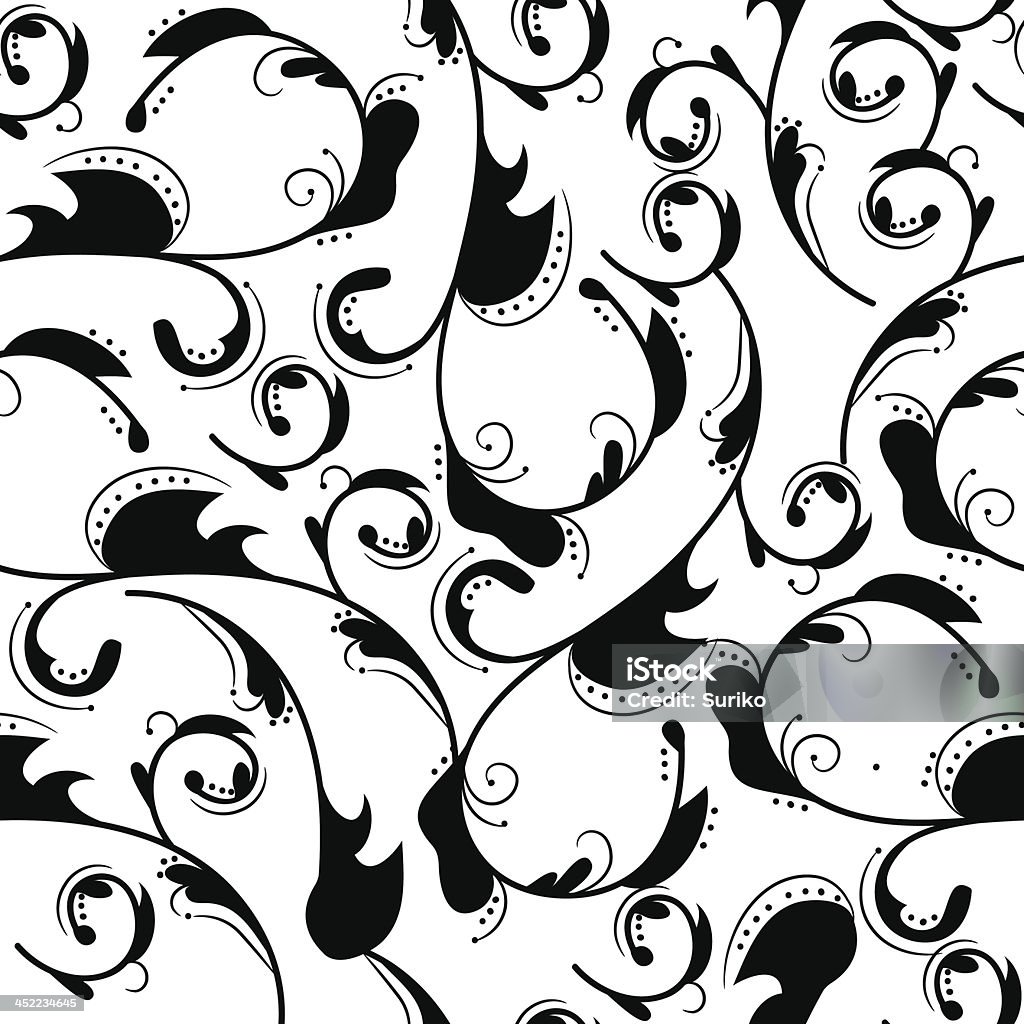 Abstract background Classic decorative seamless vector black-and-white texture Abstract stock vector