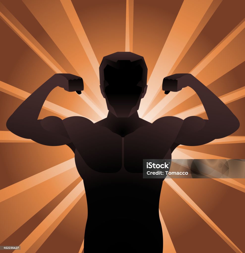 Muskelkraft-silhouette - Lizenzfrei Gewichtheben Vektorgrafik