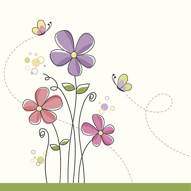 ilustrações de stock, clip art, desenhos animados e ícones de fundo floral primavera - flower white background single flower red