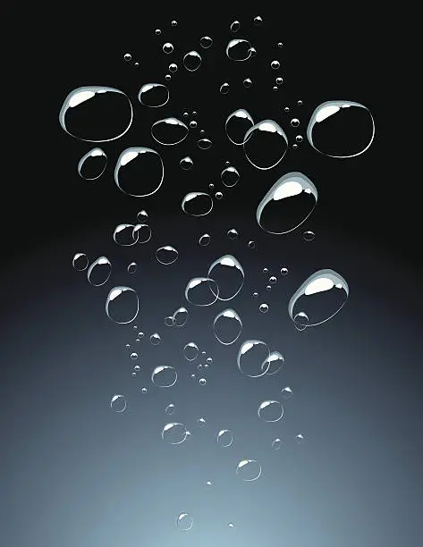 Vector illustration of Dark Blue Bubble Burst