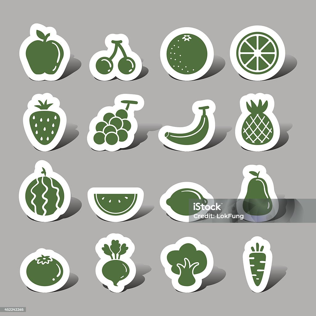Fruit and vegetable interface icons Common Beet stock vector
