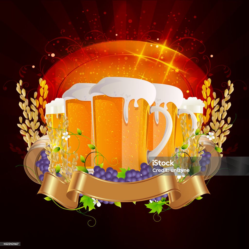 Пиво Пр�азднование фон - Векторная графика Алкоголь - напиток роялти-фри