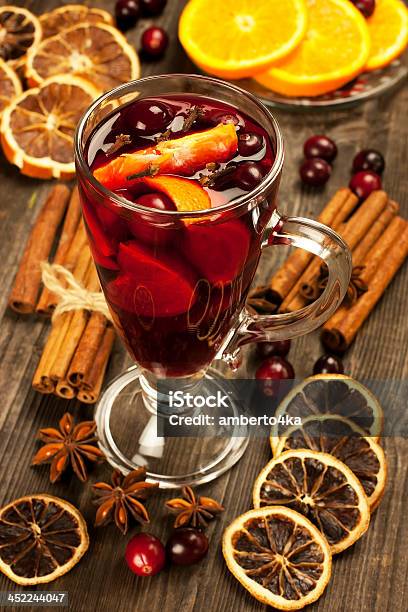 Glass With Mulled Wine And Spices Stock Photo - Download Image Now - Advent, Alcohol - Drink, Anise