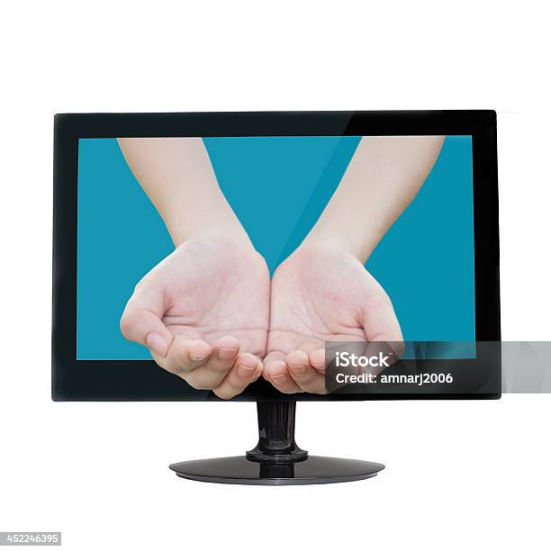 Female Hands Stock Photo - Download Image Now - Charity and Relief Work, Television Set, Accessibility