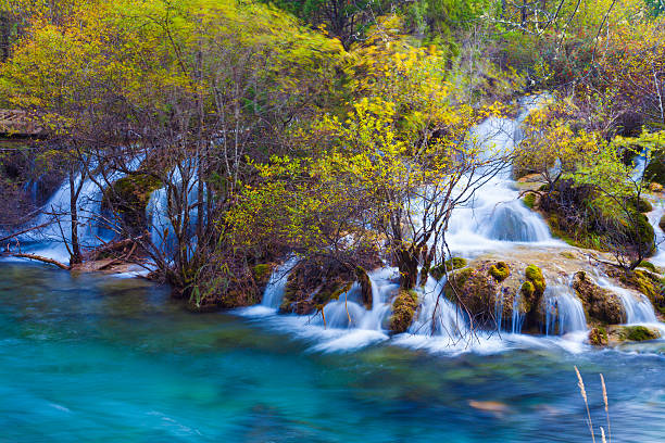 istock waterfall of jiuzhaigou 452246603