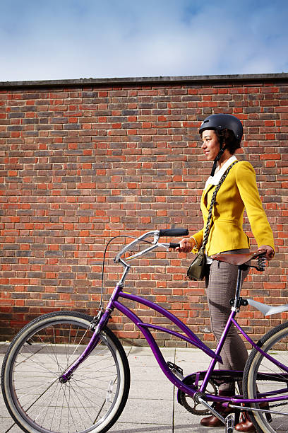 istock Young positive woman travelling to work 452254809