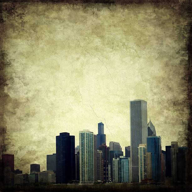istock Grunge city skyline. Useful for background 452255453