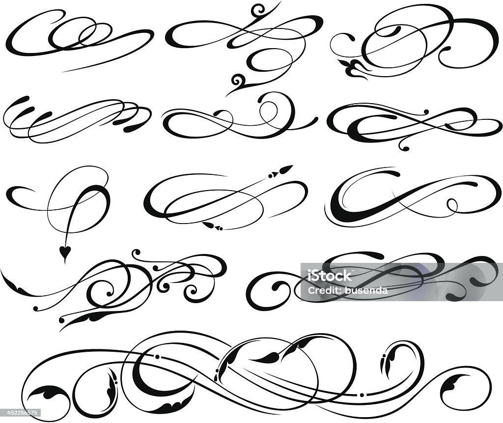 Text Embelshments Black And White Decorative Text Embellishments Stock Illustration ...