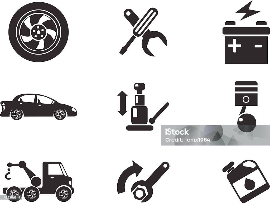 Auto-Service-Symbol - Lizenzfrei Icon Vektorgrafik