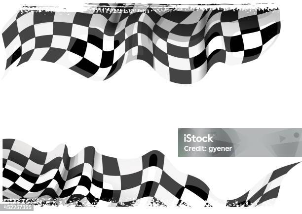 Bannière De Course Vecteurs libres de droits et plus d'images vectorielles de Drapeau à damiers - Drapeau à damiers, À carreaux, Course automobile