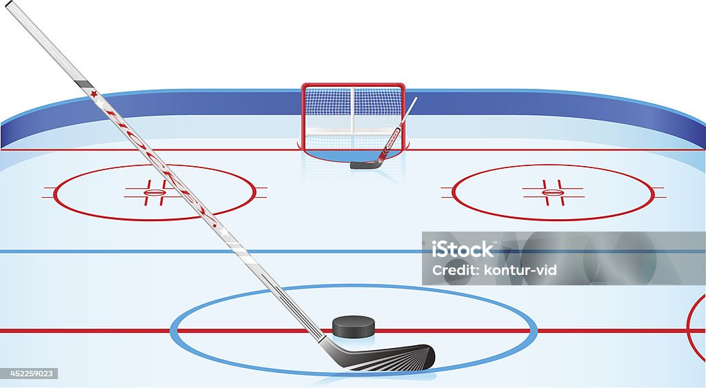 illustration vectorielle de hockey stadium - clipart vectoriel de Glace libre de droits