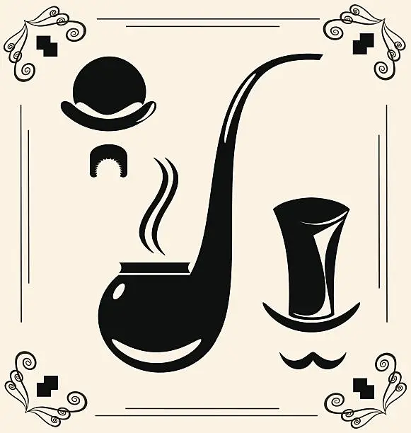 Vector illustration of vintage pipe