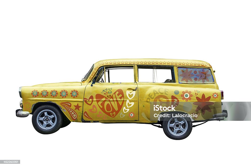 Hippy automóvil - Foto de stock de Coche furgoneta libre de derechos