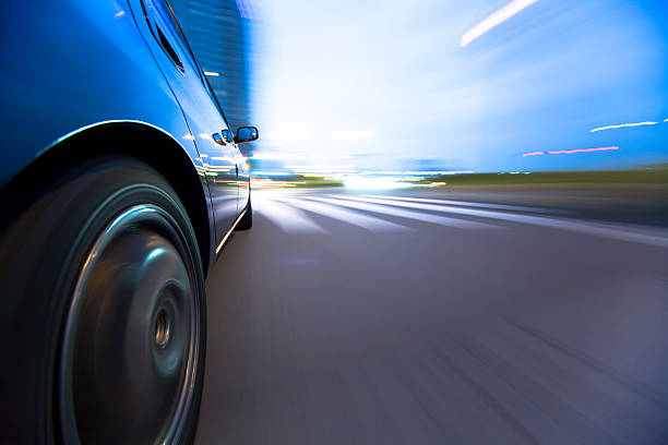 istock Driving in the sunset city. 452263703