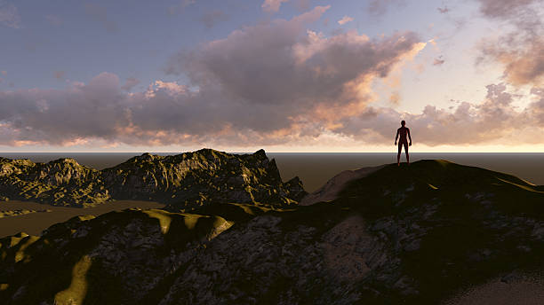 no topo do mundo - leadership risk cliff mountain climbing imagens e fotografias de stock