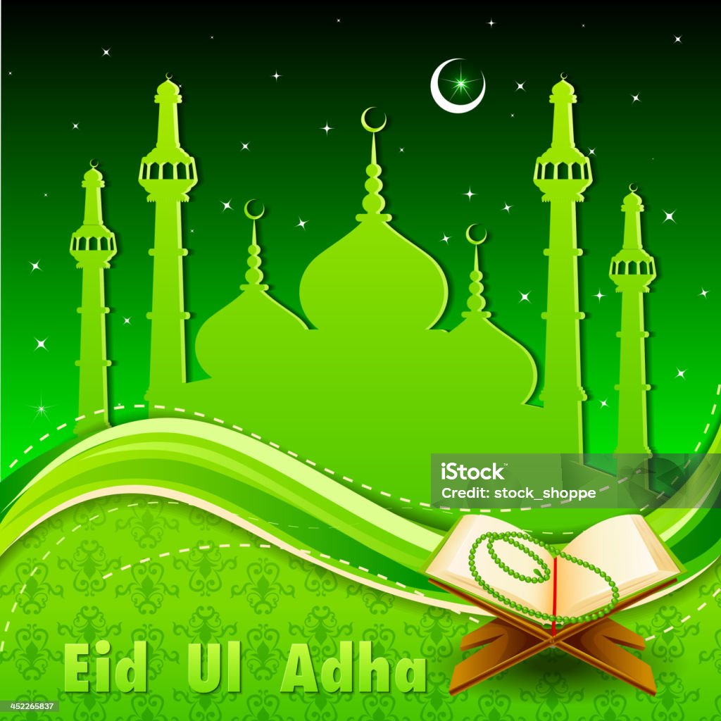 Koran auf Eid Mubarak Hintergrund - Lizenzfrei Allah Vektorgrafik