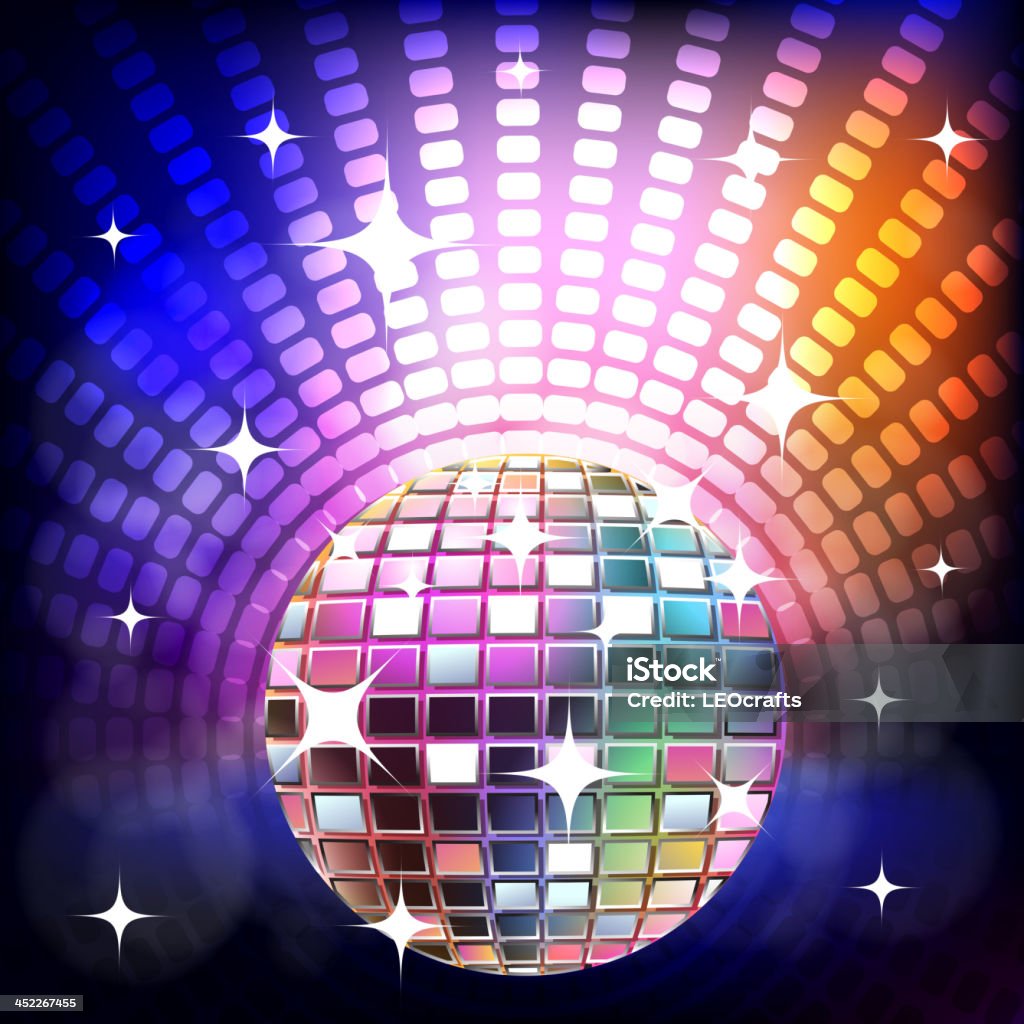 Piękny etap z Disco ball - Grafika wektorowa royalty-free (Abstrakcja)