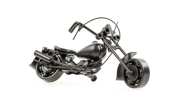 istock Mini motorcycle made from wire and different parts 452267809