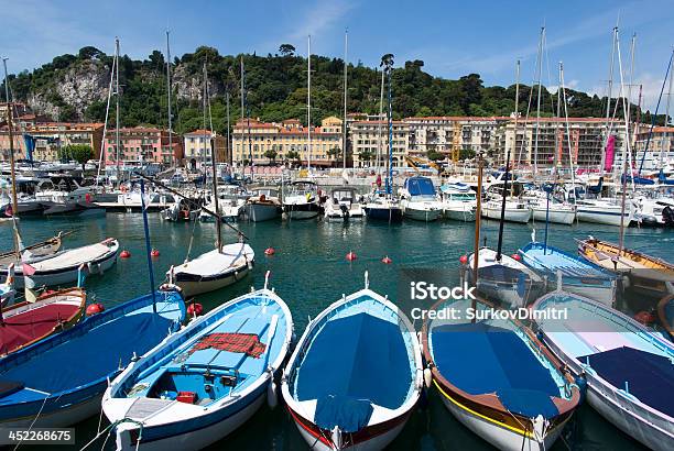 Porto De Nice França - Fotografias de stock e mais imagens de Ancorado - Ancorado, Ao Ar Livre, Arcaico