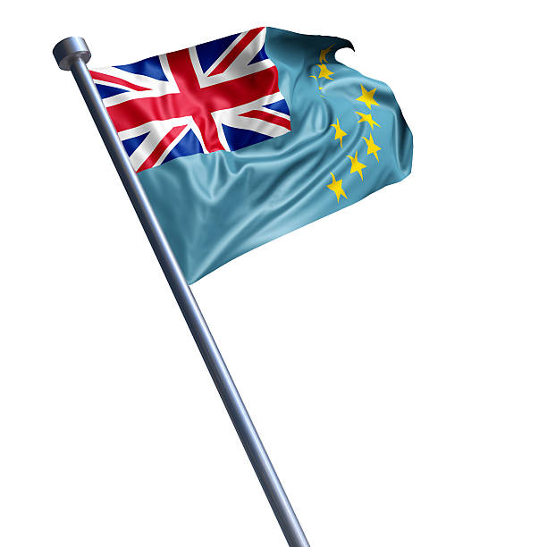 istock Flag of Tuvalu isolated on white 452270289