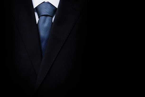 istock Black business suit with a tie 452270745