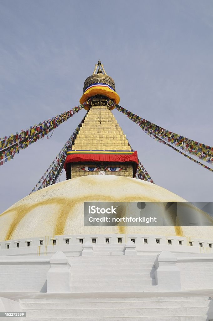 Estupa de Bodnath, de Katmandú Nepal - Foto de stock de Antiguo libre de derechos