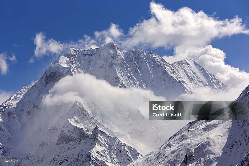 Manaslu. Everest-Schaltung. Nepal Motive. - Lizenzfrei Abenteuer Stock-Foto