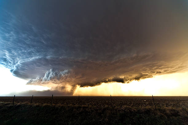 istock Tornadic supercell in the American plains 452346425