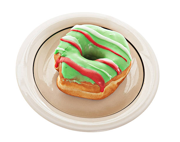 icky 스티커 멀티컬러 도넛, 흰색 바탕에 그림자와 - icky 뉴스 사진 이미지