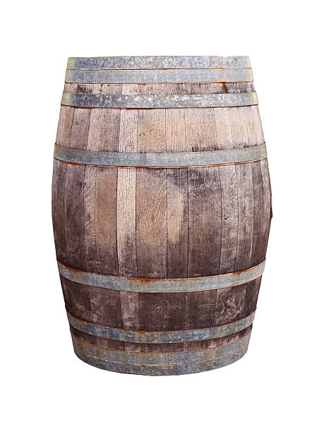 istock oak wood barrel tank isolated white 452350217