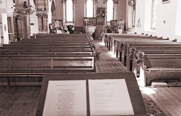 istock Church laid out ready for a wedding 452350455