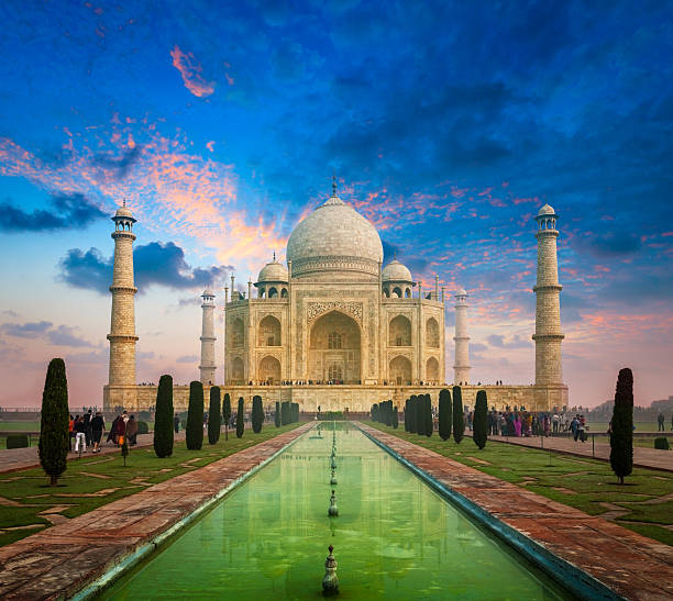 istock Taj Mahal on sunrise sunset, Agra, India 452355299