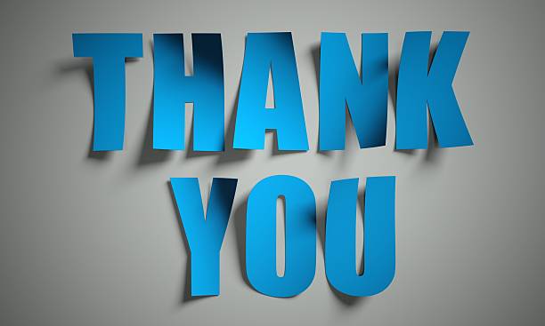 istock Thank you cut from paper on background 452356519