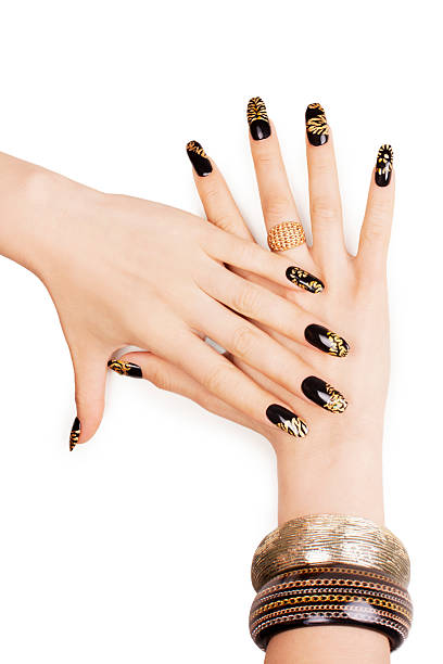 Nail art tiger series. Hands 2