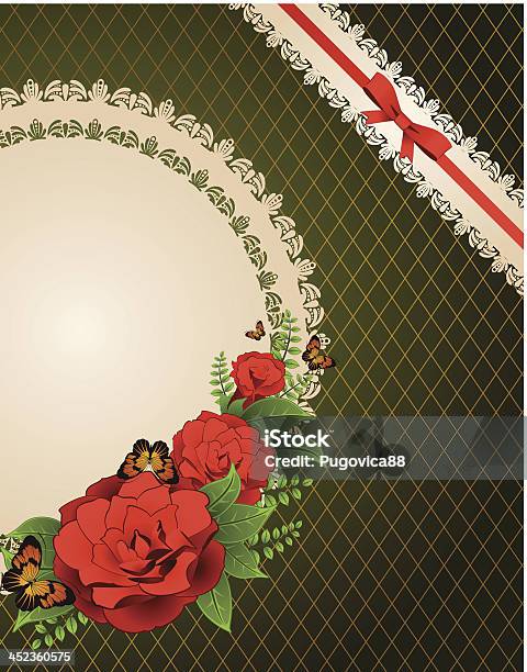 Ilustración de Fondo Vintage Con Flores Y Ornamentos Vector y más Vectores Libres de Derechos de Amor - Sentimiento - Amor - Sentimiento, Anticuado, Belleza