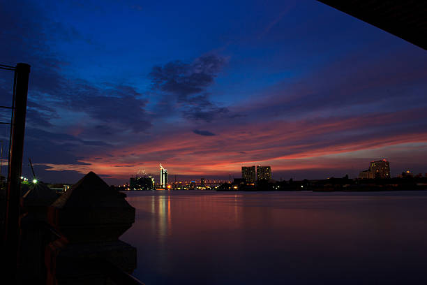 istock Bhumibol  bridge  area at twilight 452360837