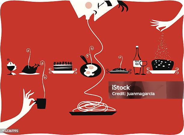 Illustration Of Vintage Kitchen Items Restaurant Cattering Pastries Gourmet Stock Illustration - Download Image Now