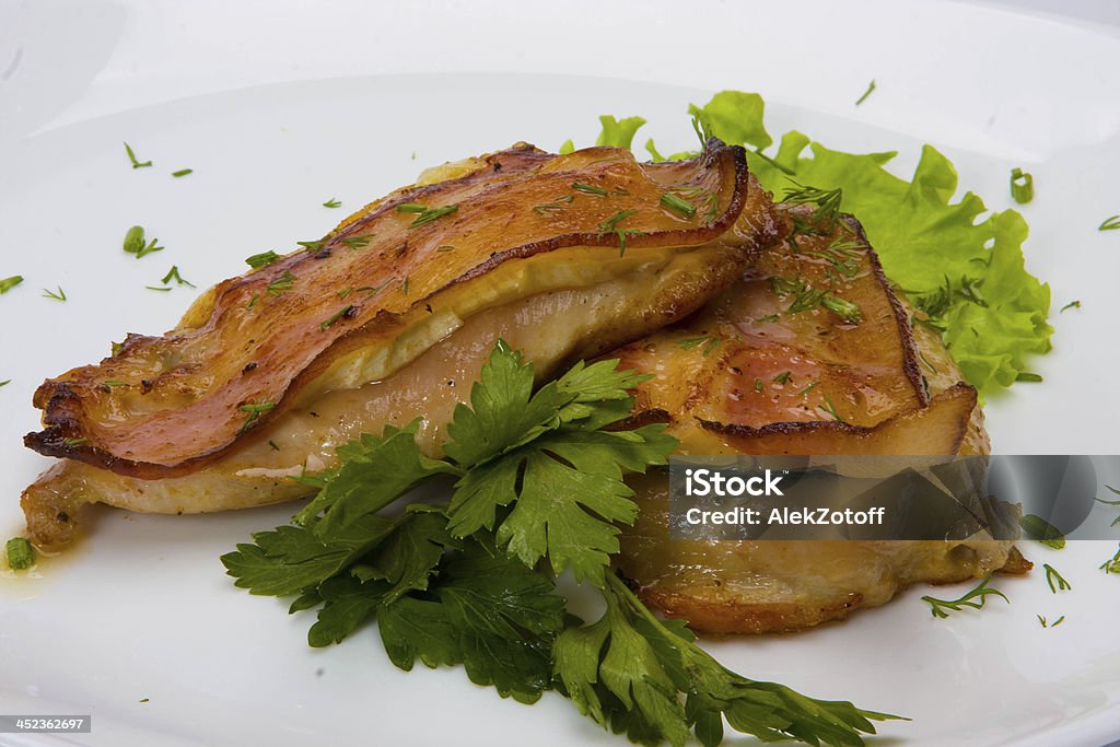 Pratos de carne - Foto de stock de Alface royalty-free