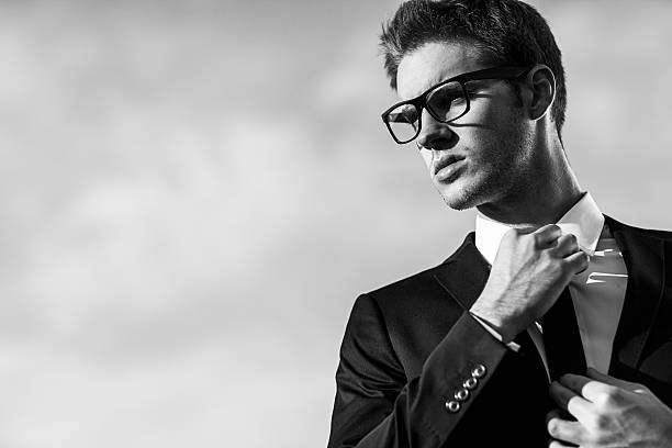istock handsome businessman black and white 452362779