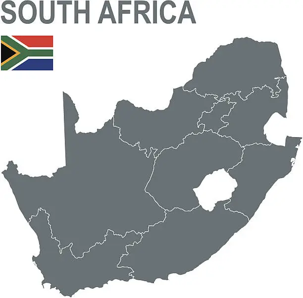Vector illustration of South Africa