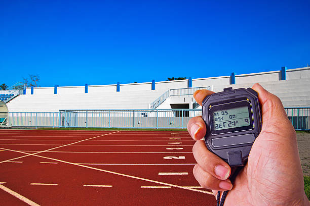 istock stopwatch in athletics field 452369405
