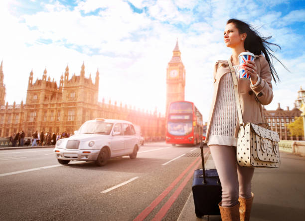 istock Tourist walking at Big Ben in London 452373443