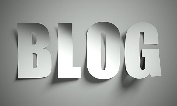 istock Blog cut from paper on background 452375439