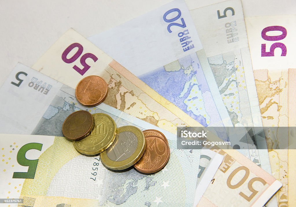 Euro currencies European Union Currency. Abundance Stock Photo
