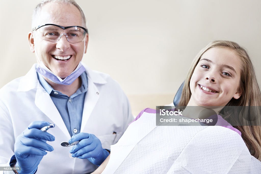 Boa higiene oral faz Dentista check-up fácil! - Royalty-free Adulto Foto de stock